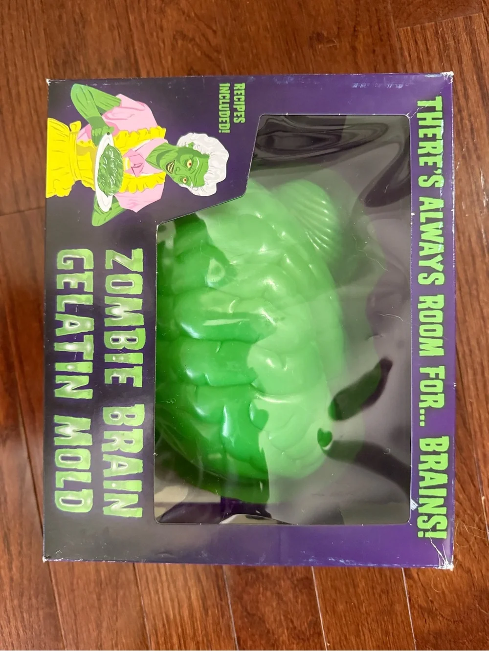 Green Zombie Brain Gelatin Mold Silicone Party Mold